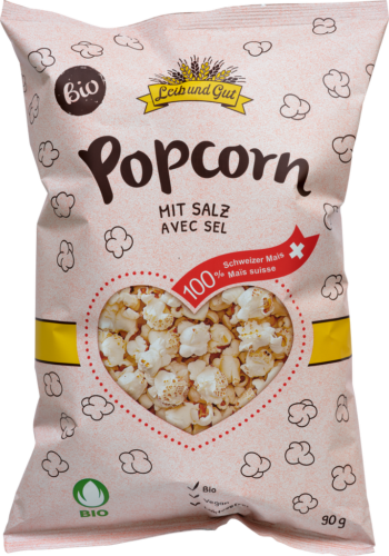 Leib und Gut Schweizer Popcorn mit Salz BIO Knospe 90gr (113737)