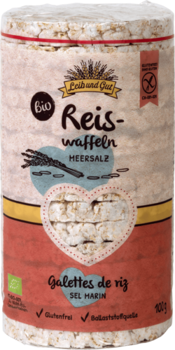 Leib und Gut Reiswaffeln mit Meersalz BIO 100gr (113864)